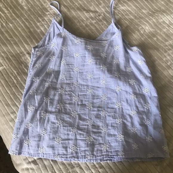 H&M Ruffle Eyelet Striped Tank Top - Picture 4 of 5